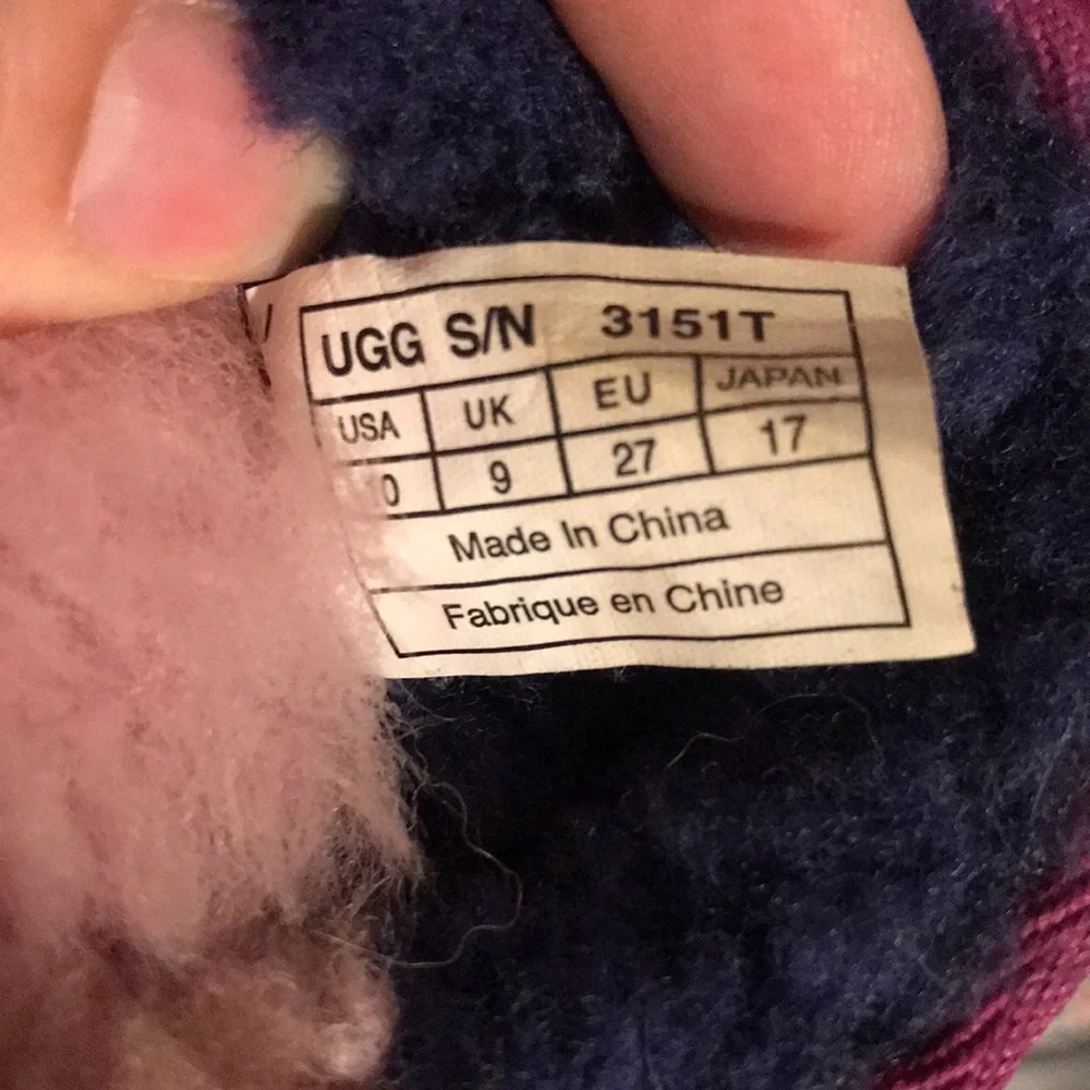 UGG Kids Multi-Color Suede & Shearling Boots - Pink, Purple, Blue